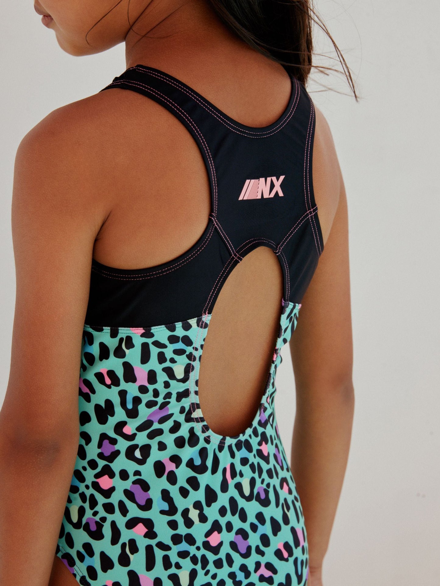 Dsiney Kidz - Turquoise Blue Animal Sports Open Back Swimsuit (3-16yrs) image 3