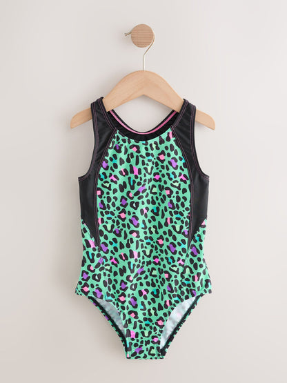 Dsiney Kidz - Turquoise Blue Animal Sports Open Back Swimsuit (3-16yrs) image 4