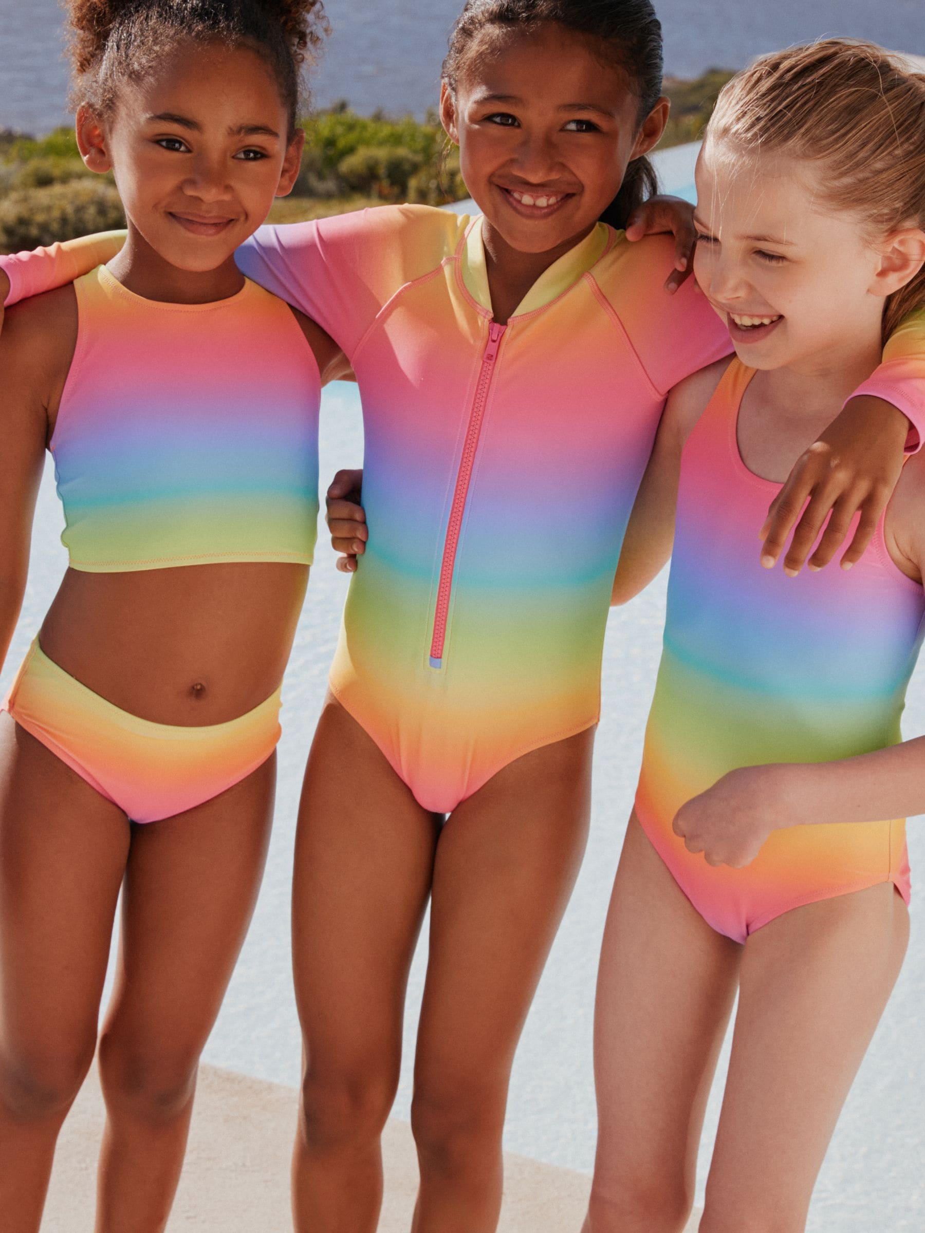 Dsiney Kidz - Rainbow Ombre Scoop Neck Swimsuit (3-16yrs) image 4