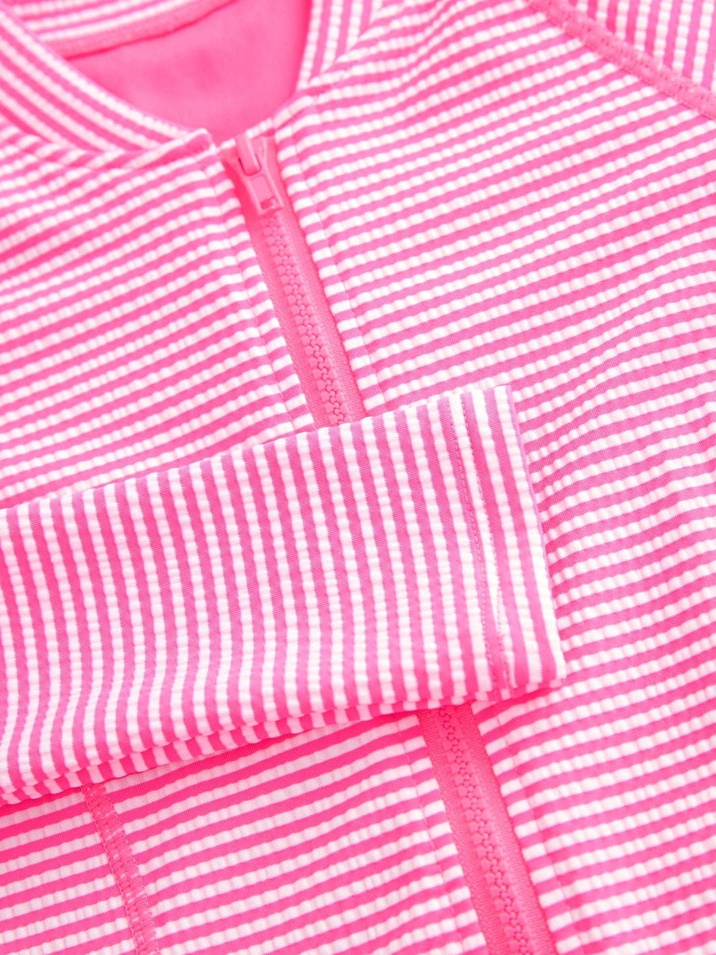 Dsiney Kidz - Pink/White Stripe Textured Long Sleeve Sunsafe Swimsuit (3-16yrs) image 6