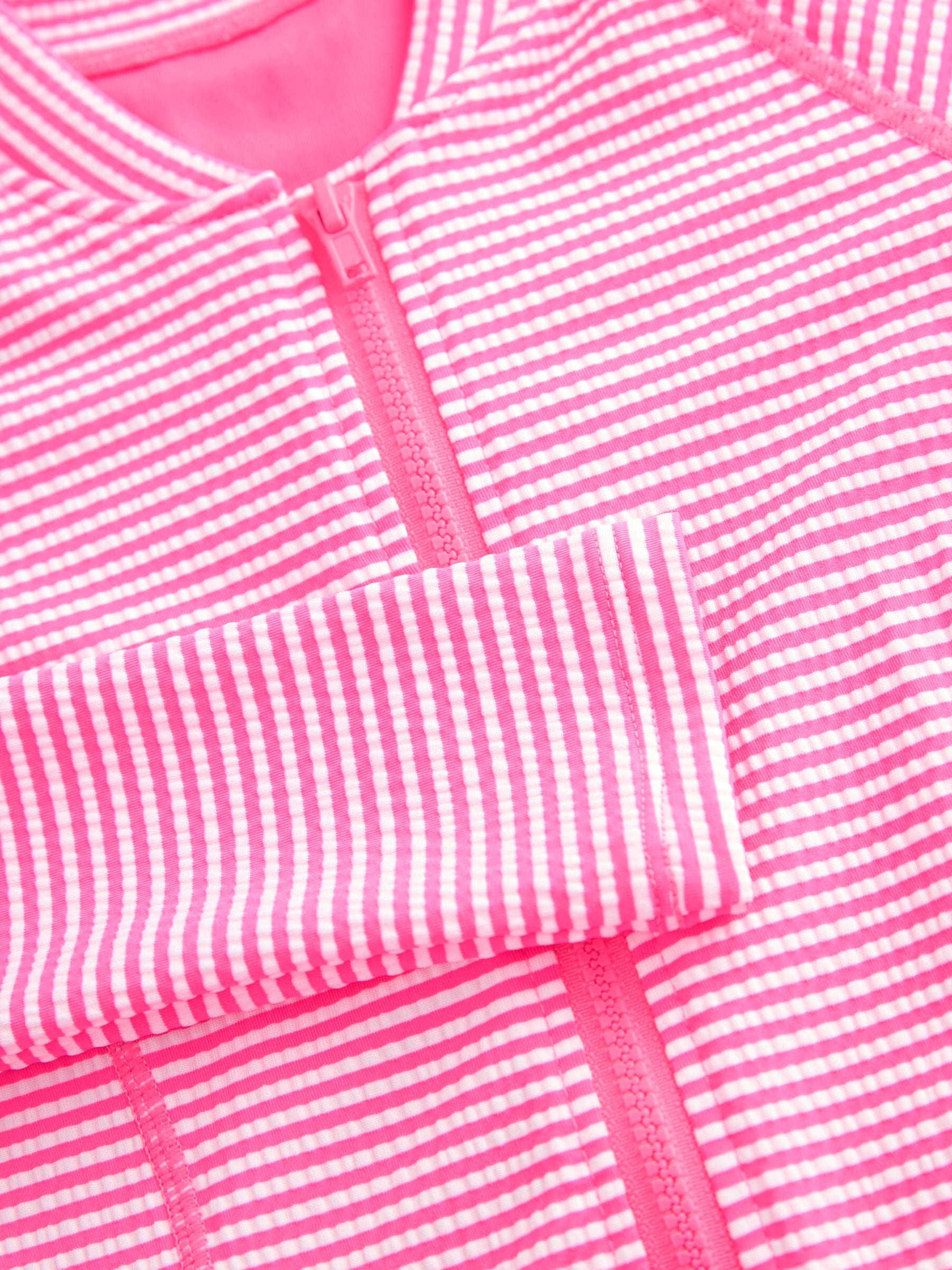 Dsiney Kidz - Pink/White Stripe Textured Long Sleeve Sunsafe Swimsuit (3-16yrs) image 6