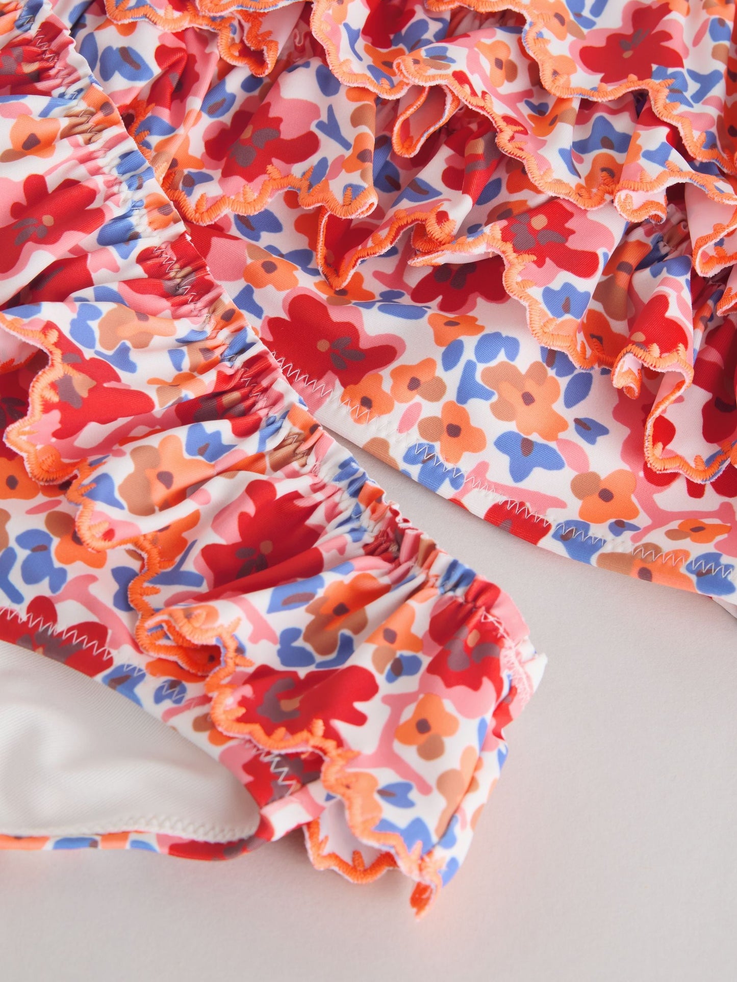 Dsiney Kidz - Orange Ditsy Floral Frill Bikini (3-16yrs) image 7