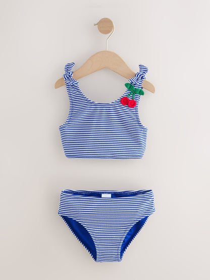 Dsiney Kidz - Navy Blue Cherry Stripe Crinkle Bikini (3-16yrs) image 5
