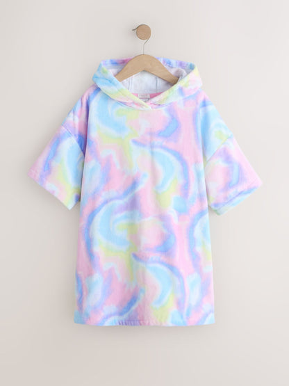 Multi Tie Dye Towelling Poncho (3-16yrs) image 5