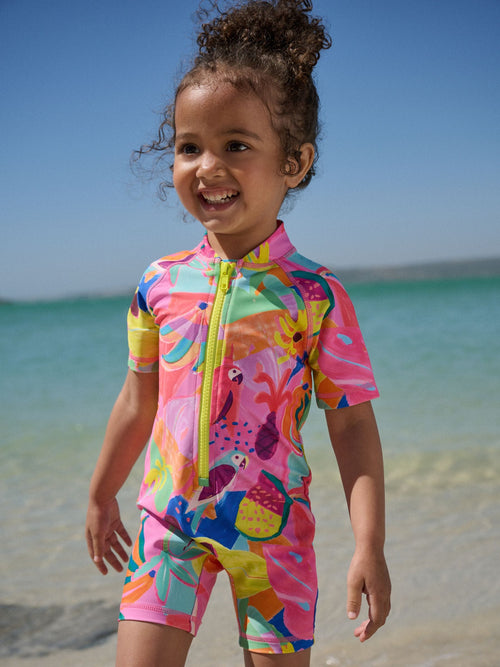 Dsiney Kidz - Orange Tropical Sunsafe Swimsuit (3mths-10yrs) image 1