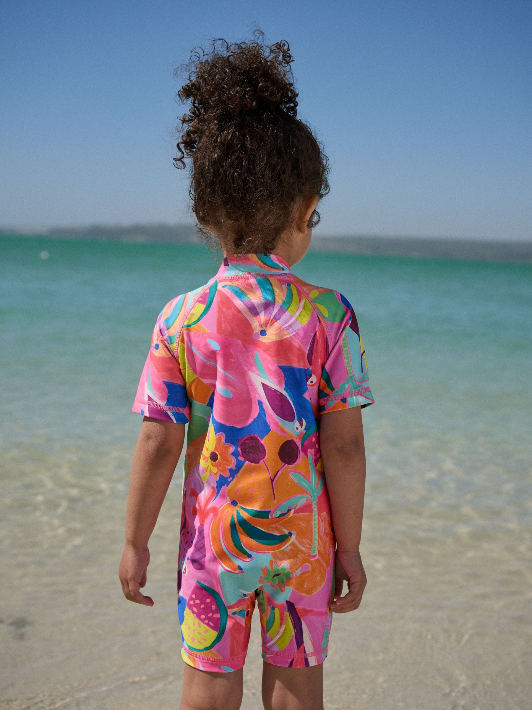 Orange Tropical Sunsafe Swimsuit (3mths-10yrs) image 5
