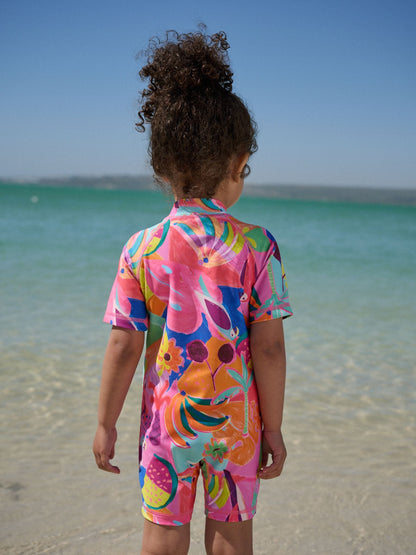 Orange Tropical Sunsafe Swimsuit (3mths-10yrs) image 5
