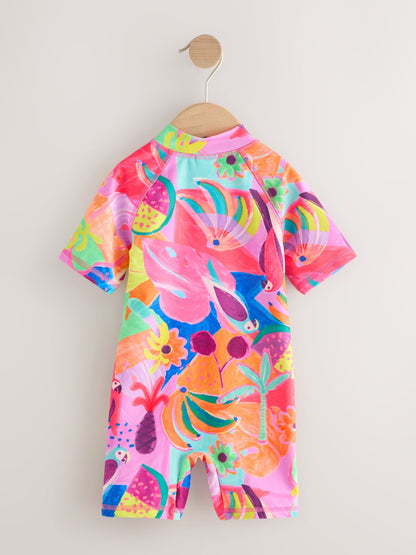 Orange Tropical Sunsafe Swimsuit (3mths-10yrs) image 7