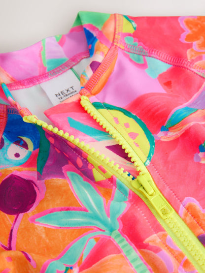 Orange Tropical Sunsafe Swimsuit (3mths-10yrs) image 8