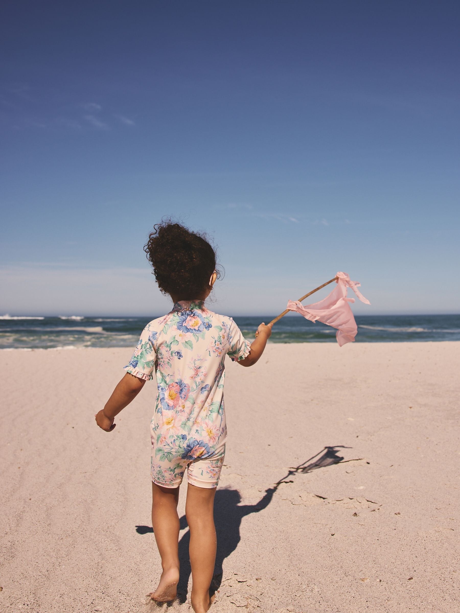 Pink Floral Print Sunsafe Swimsuit (3mths-10yrs) image 4
