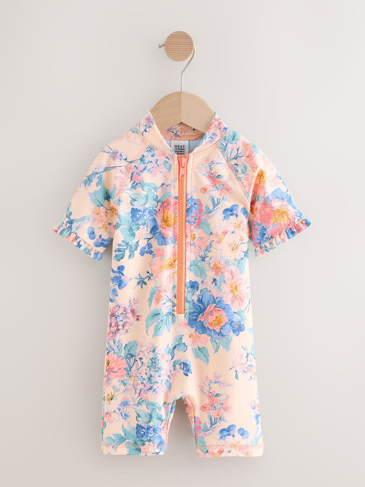 Pink Floral Print Sunsafe Swimsuit (3mths-10yrs) image 5