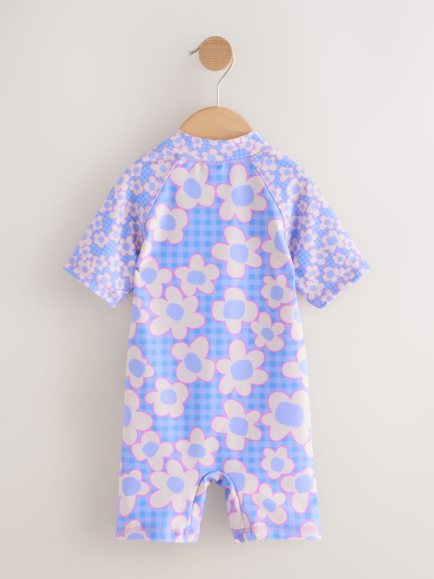 Blue Stampy Floral Sunsafe Swimsuit (3mths-10yrs) image 6