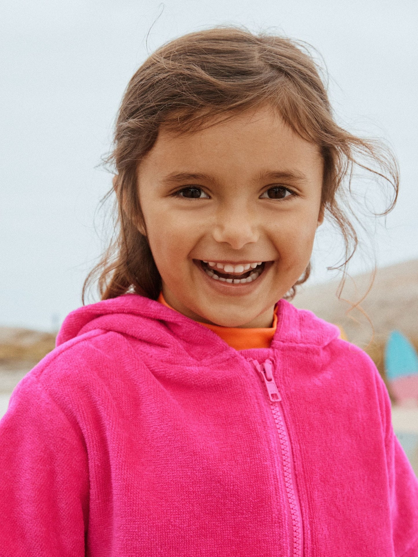 Pink Zip Towelling Poncho (3mths-7yrs) image 4