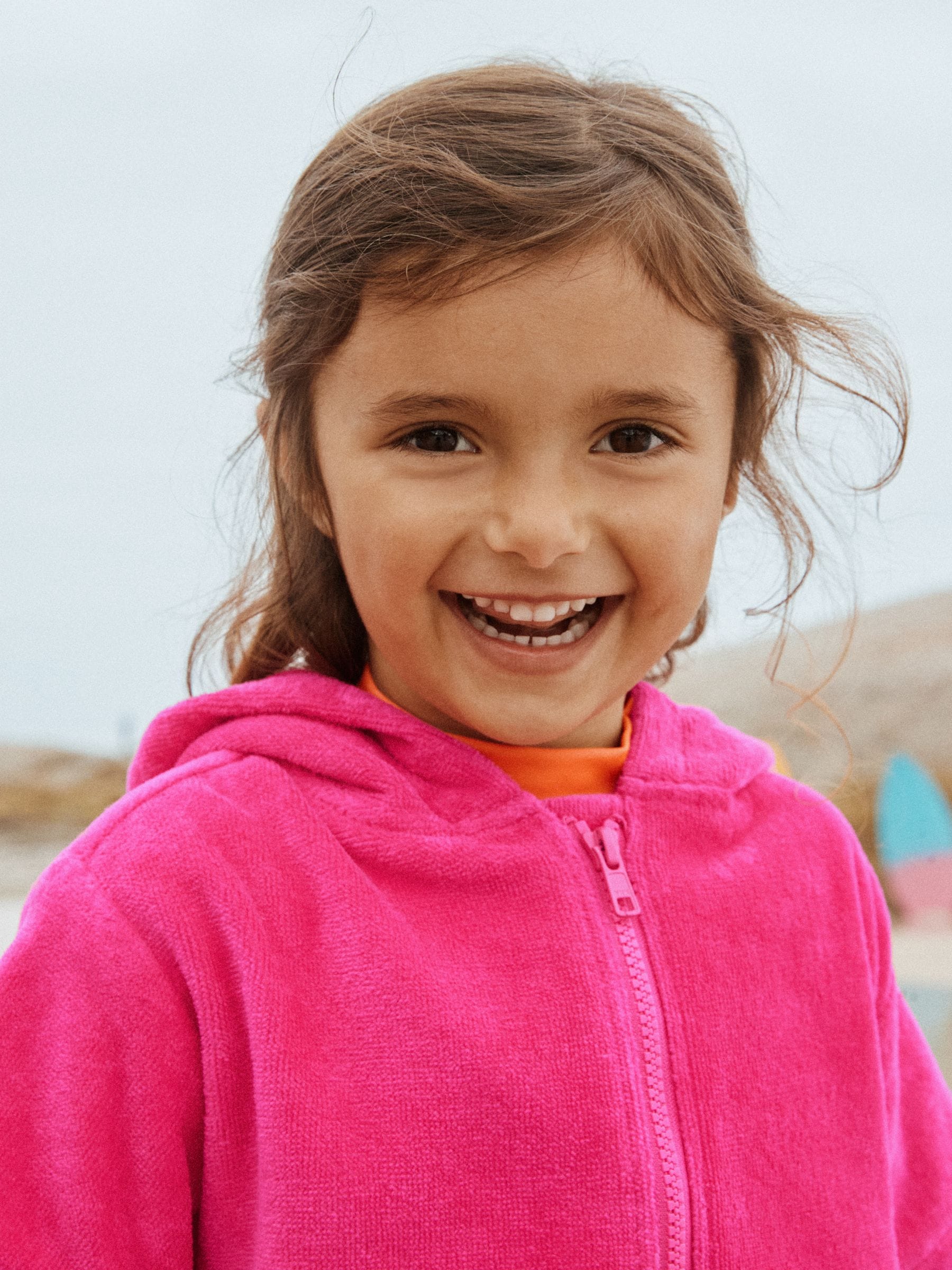 Pink Zip Towelling Poncho (3mths-7yrs) image 4