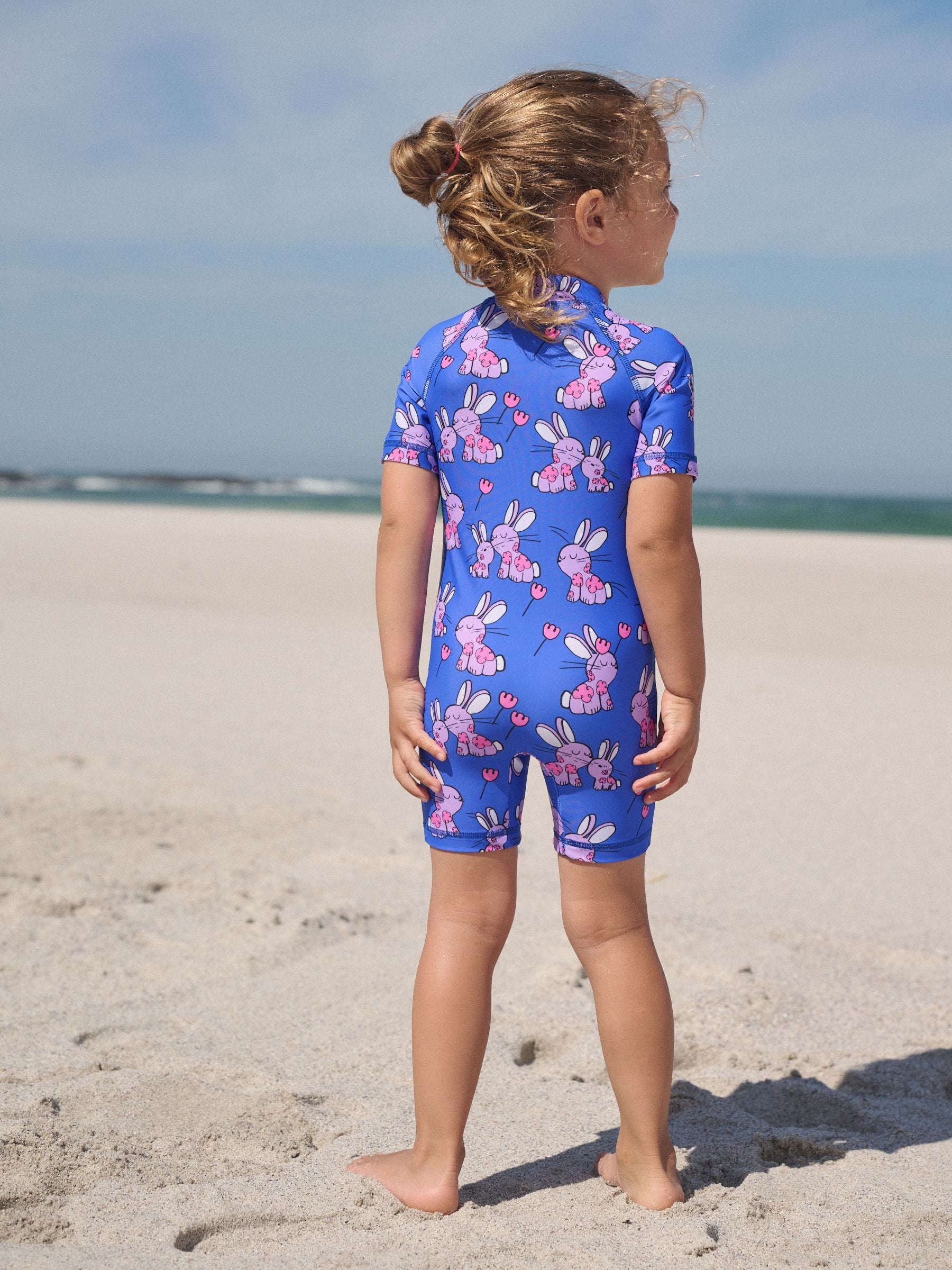 Cobalt Blue Bunny Sunsafe Swimsuit (3mths-10yrs) image 3
