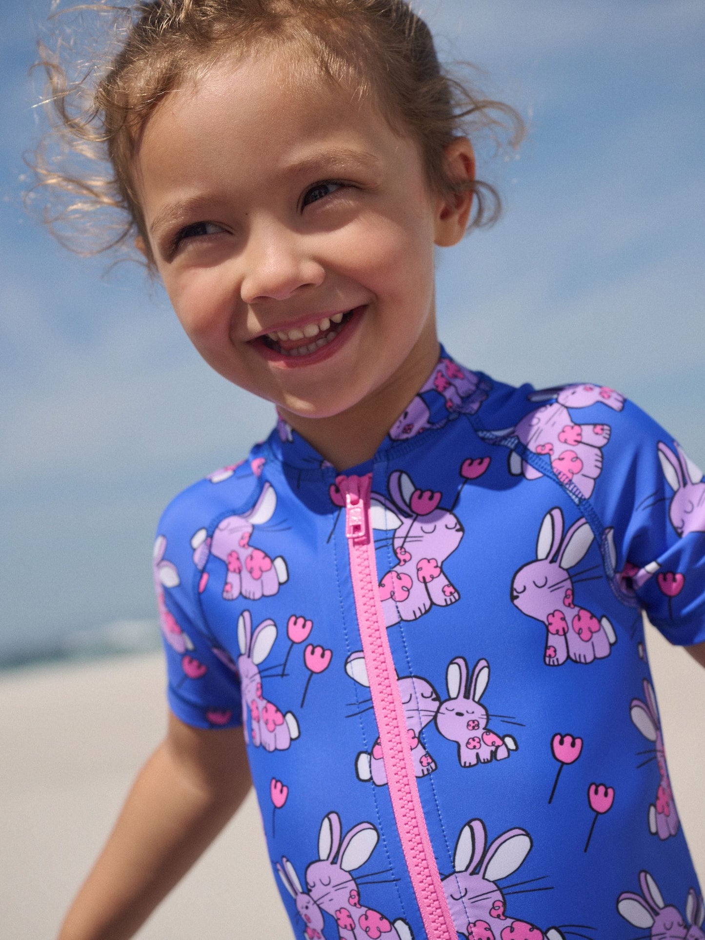 Cobalt Blue Bunny Sunsafe Swimsuit (3mths-10yrs) image 4