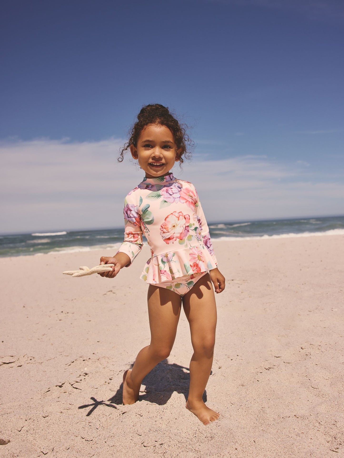 Pink Floral Print Sunsafe Swim Set (3mths-7yrs) image 3