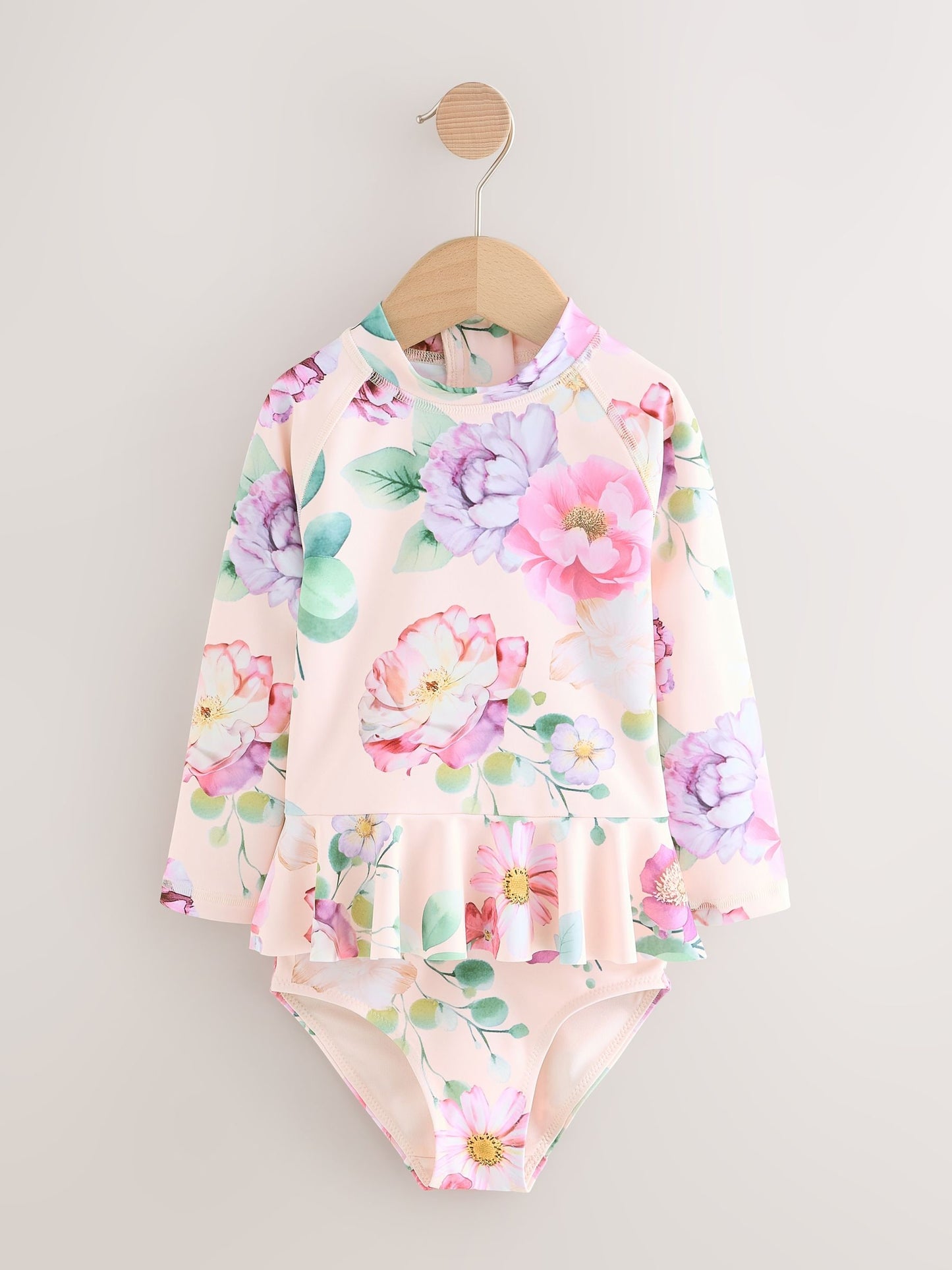 Pink Floral Print Sunsafe Swim Set (3mths-7yrs) image 5
