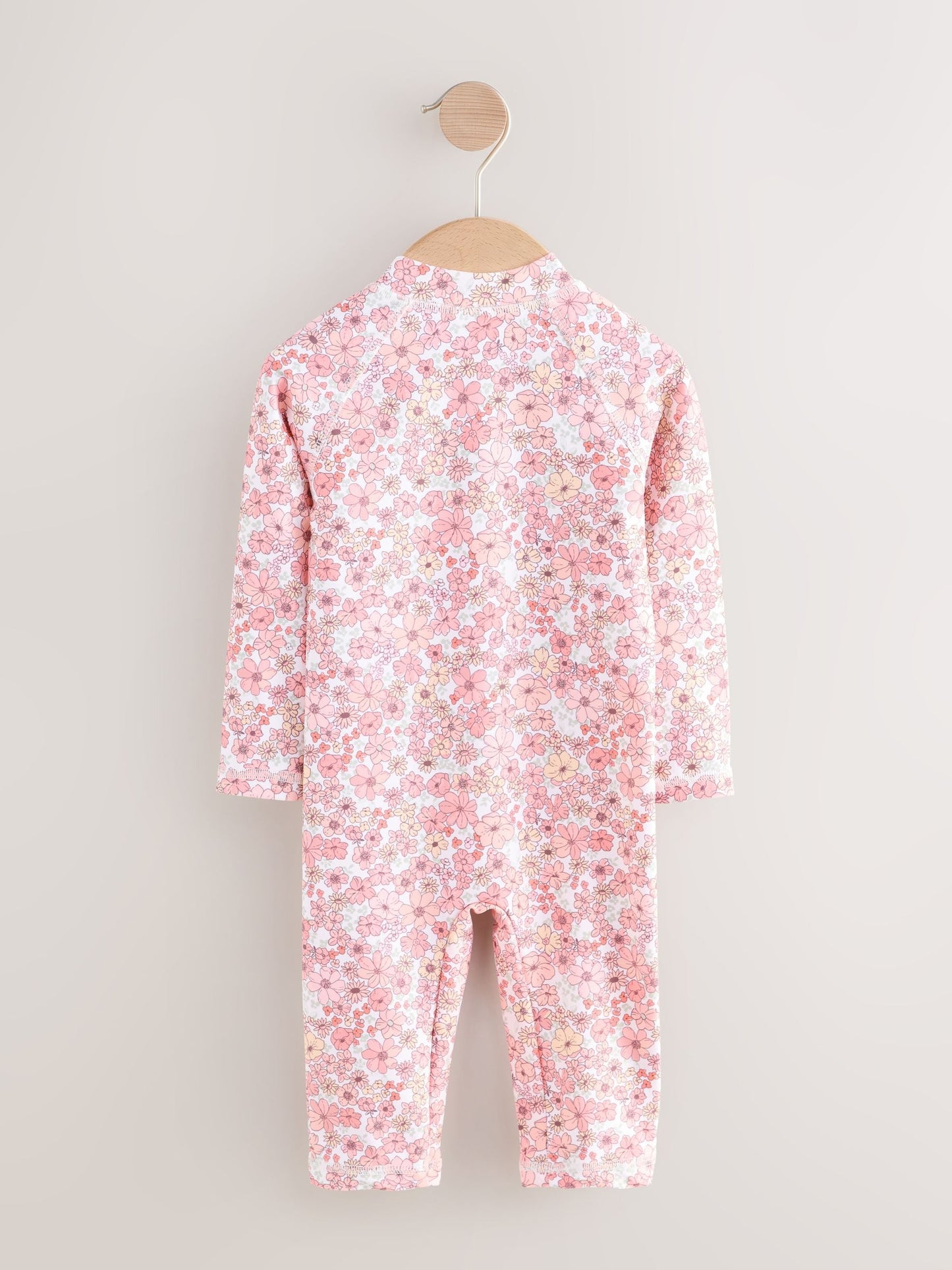 Dsiney Kidz - Coral Pink Ditsy Floral Long Leg Sunsafe Swimsuit (3mths-7yrs) image 6