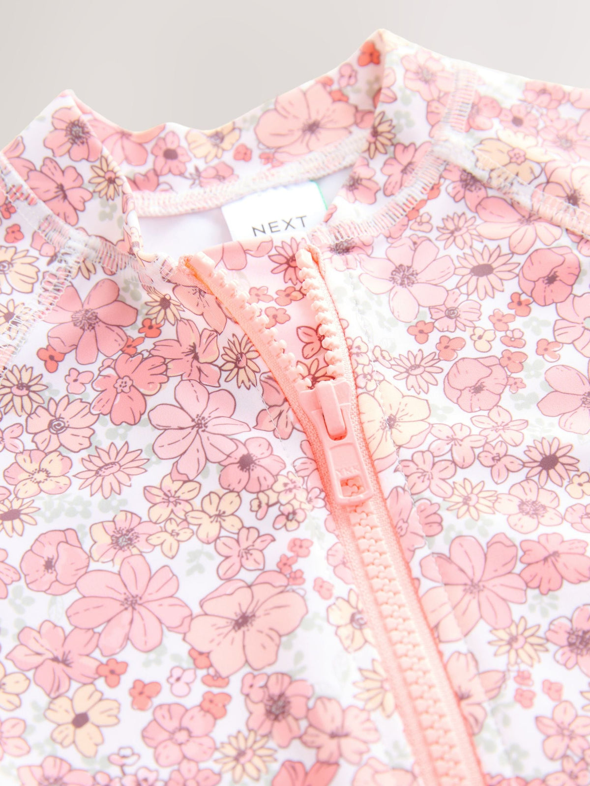 Dsiney Kidz - Coral Pink Ditsy Floral Long Leg Sunsafe Swimsuit (3mths-7yrs) image 7