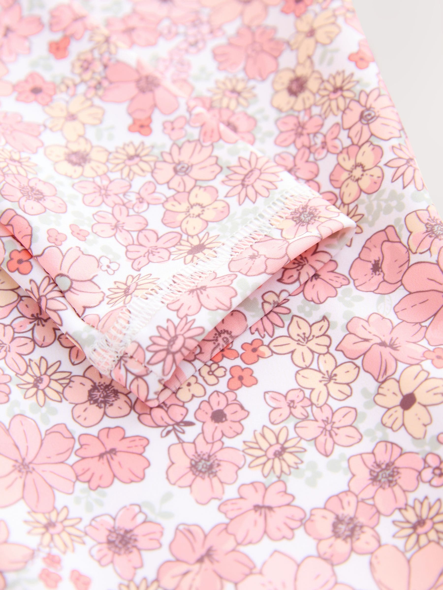 Dsiney Kidz - Coral Pink Ditsy Floral Long Leg Sunsafe Swimsuit (3mths-7yrs) image 8