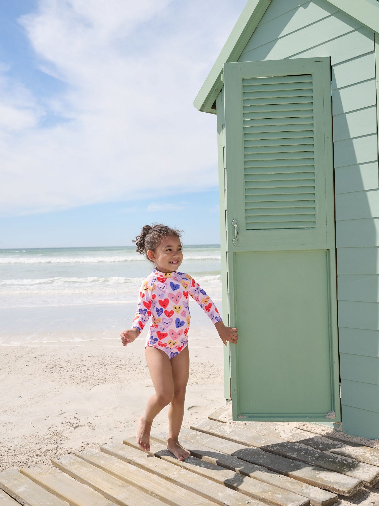 Pink Heart Long Sleeve Sunsafe Swim Set (3mths-7yrs) image 4