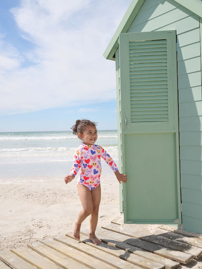 Pink Heart Long Sleeve Sunsafe Swim Set (3mths-7yrs) image 4