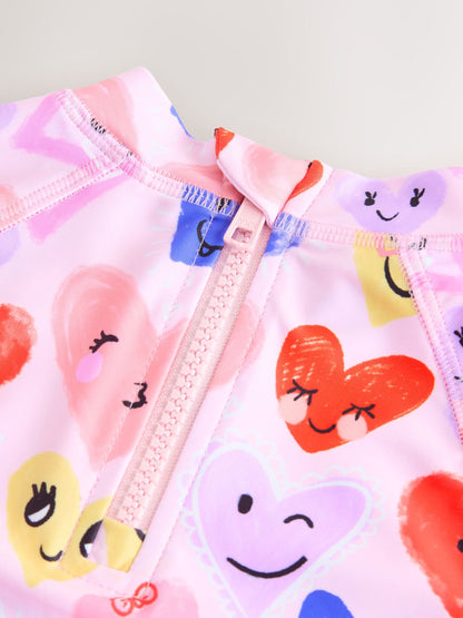 Pink Heart Long Sleeve Sunsafe Swim Set (3mths-7yrs) image 8