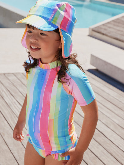 Rainbow Stripe Short Sleeved Sunsafe Swim Set (3mths-10yrs) image 2