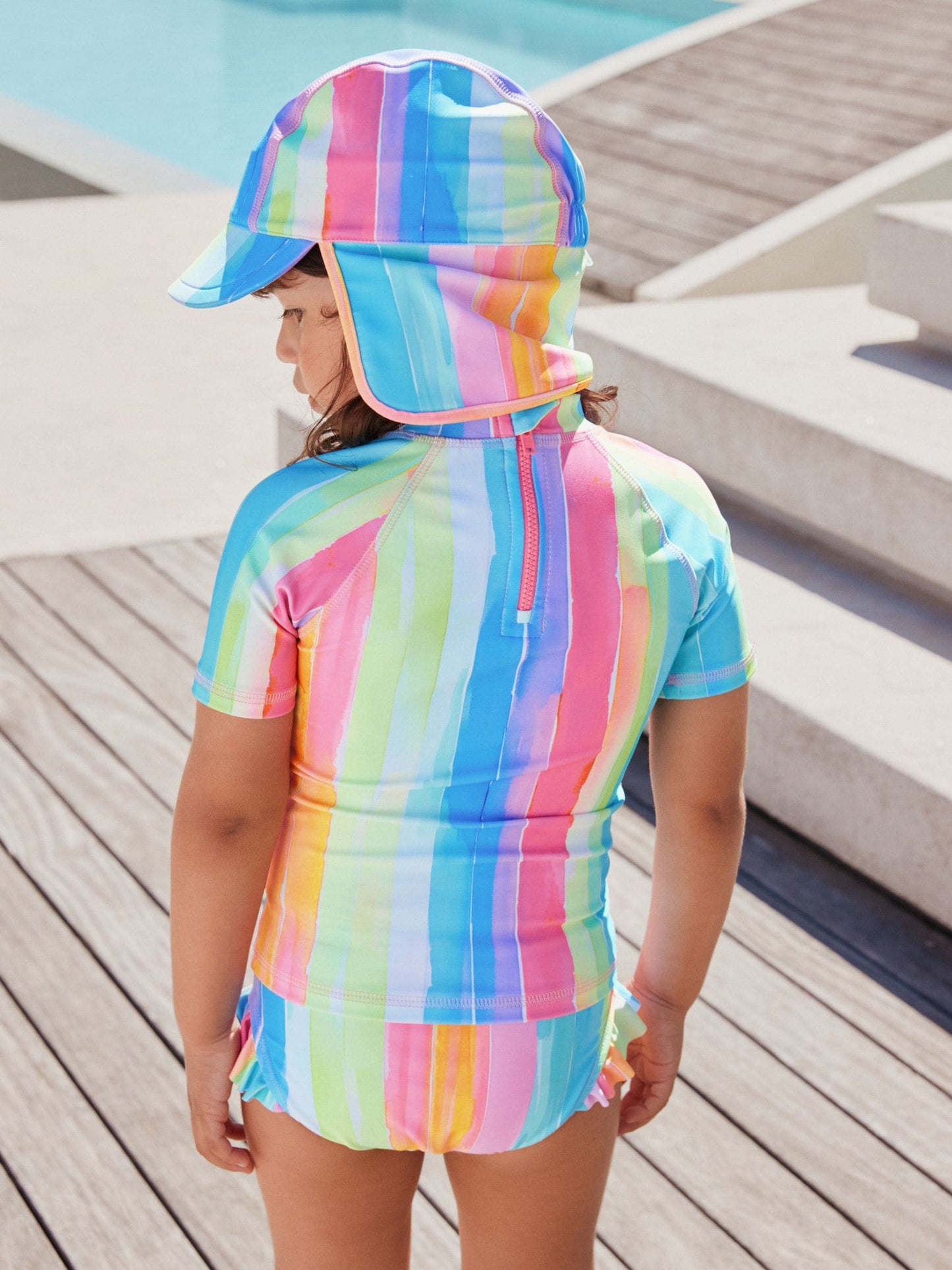 Rainbow Stripe Short Sleeved Sunsafe Swim Set (3mths-10yrs) image 4