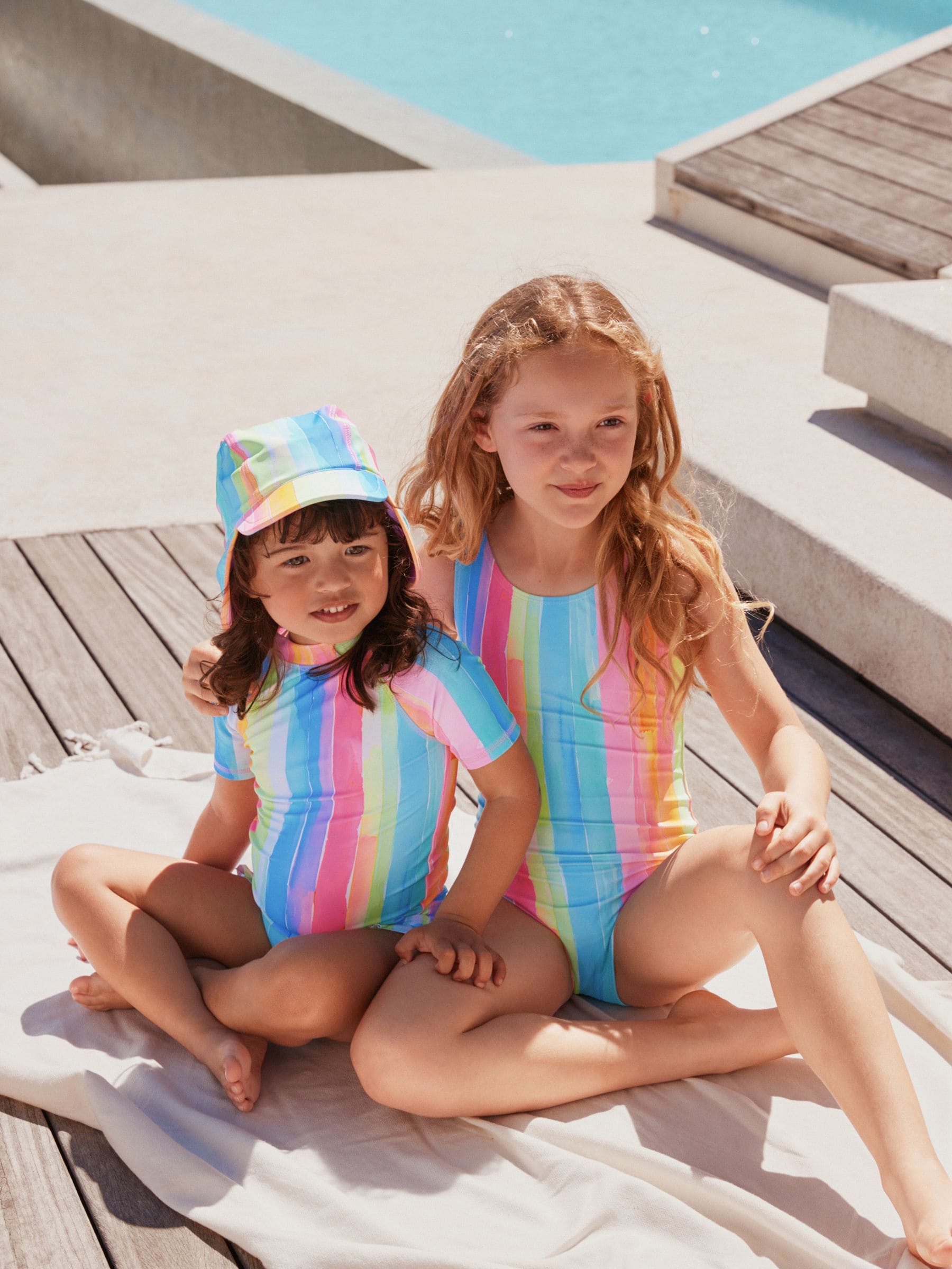 Rainbow Stripe Short Sleeved Sunsafe Swim Set (3mths-10yrs) image 5