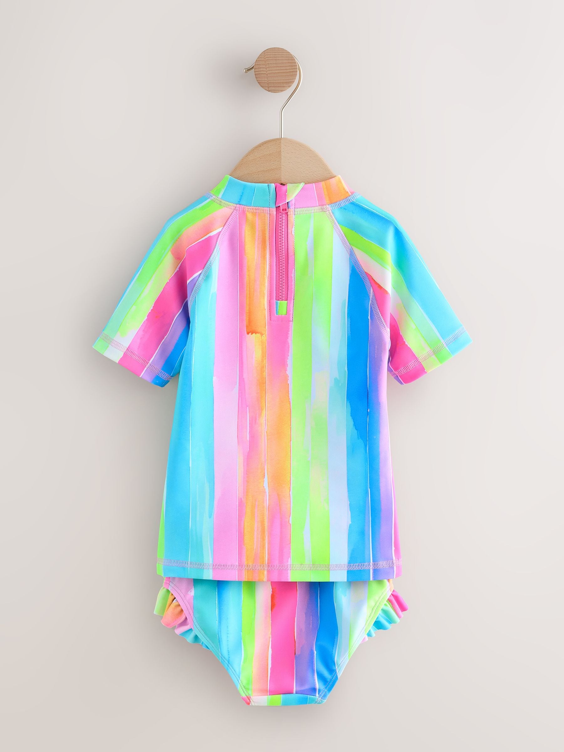 Rainbow Stripe Short Sleeved Sunsafe Swim Set (3mths-10yrs) image 8