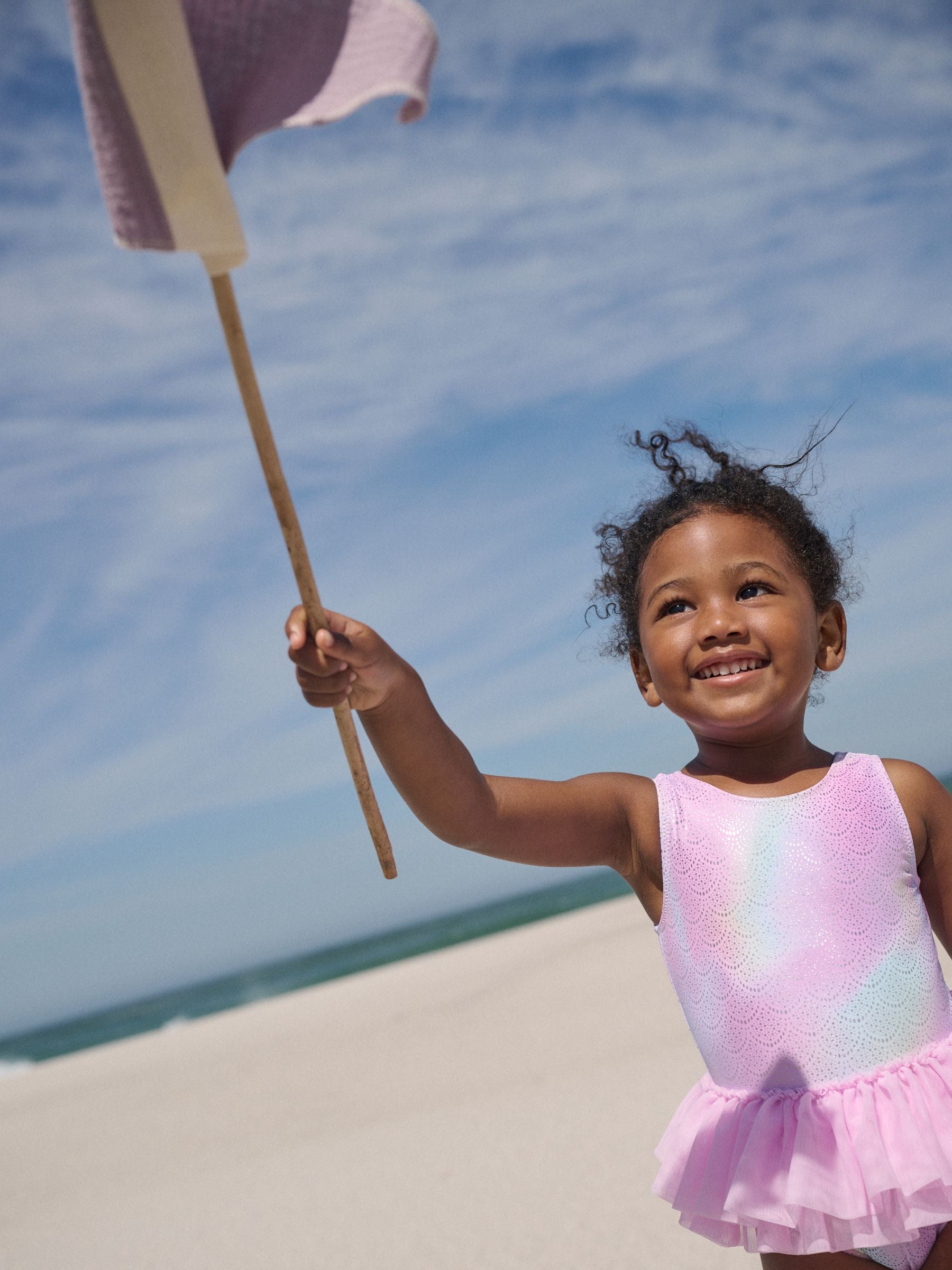 Pink Foil Mesh Tutu Swimsuit (3mths-7yrs) image 4