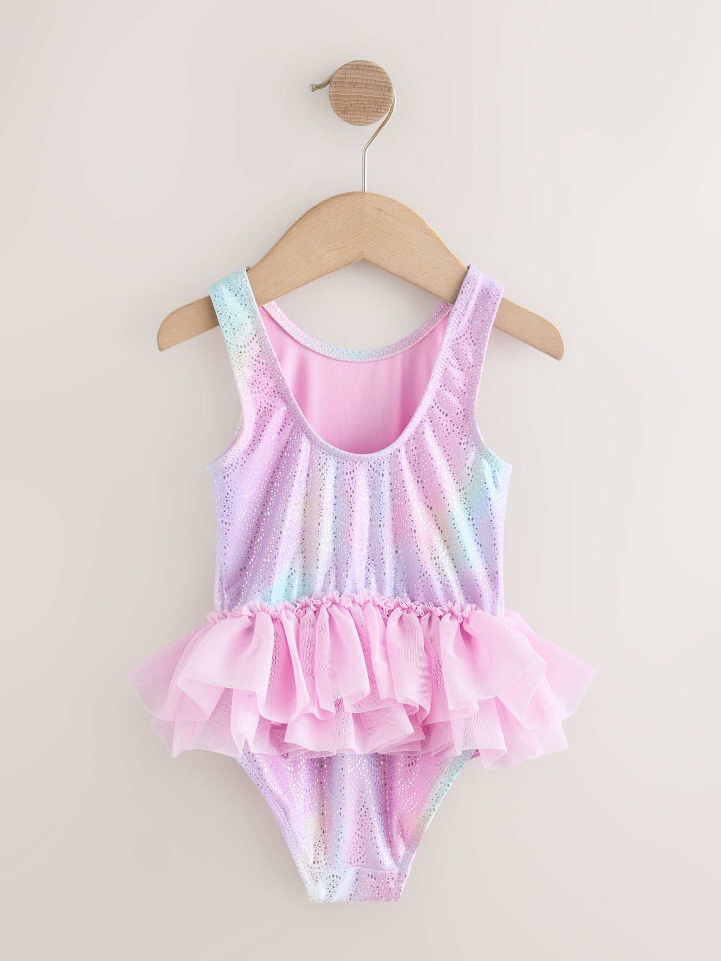 Pink Foil Mesh Tutu Swimsuit (3mths-7yrs) image 5