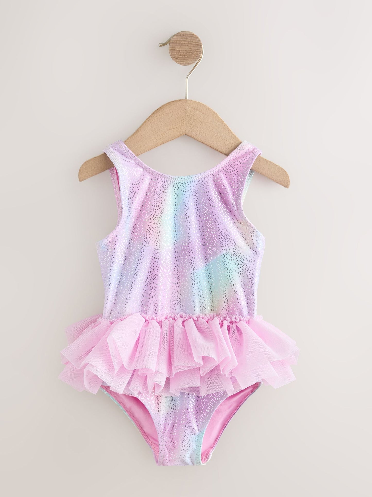 Pink Foil Mesh Tutu Swimsuit (3mths-7yrs) image 6