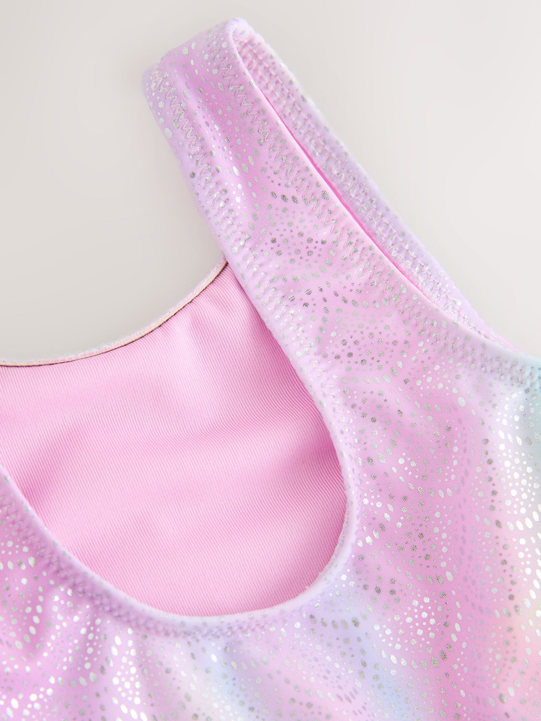 Pink Foil Mesh Tutu Swimsuit (3mths-7yrs) image 7