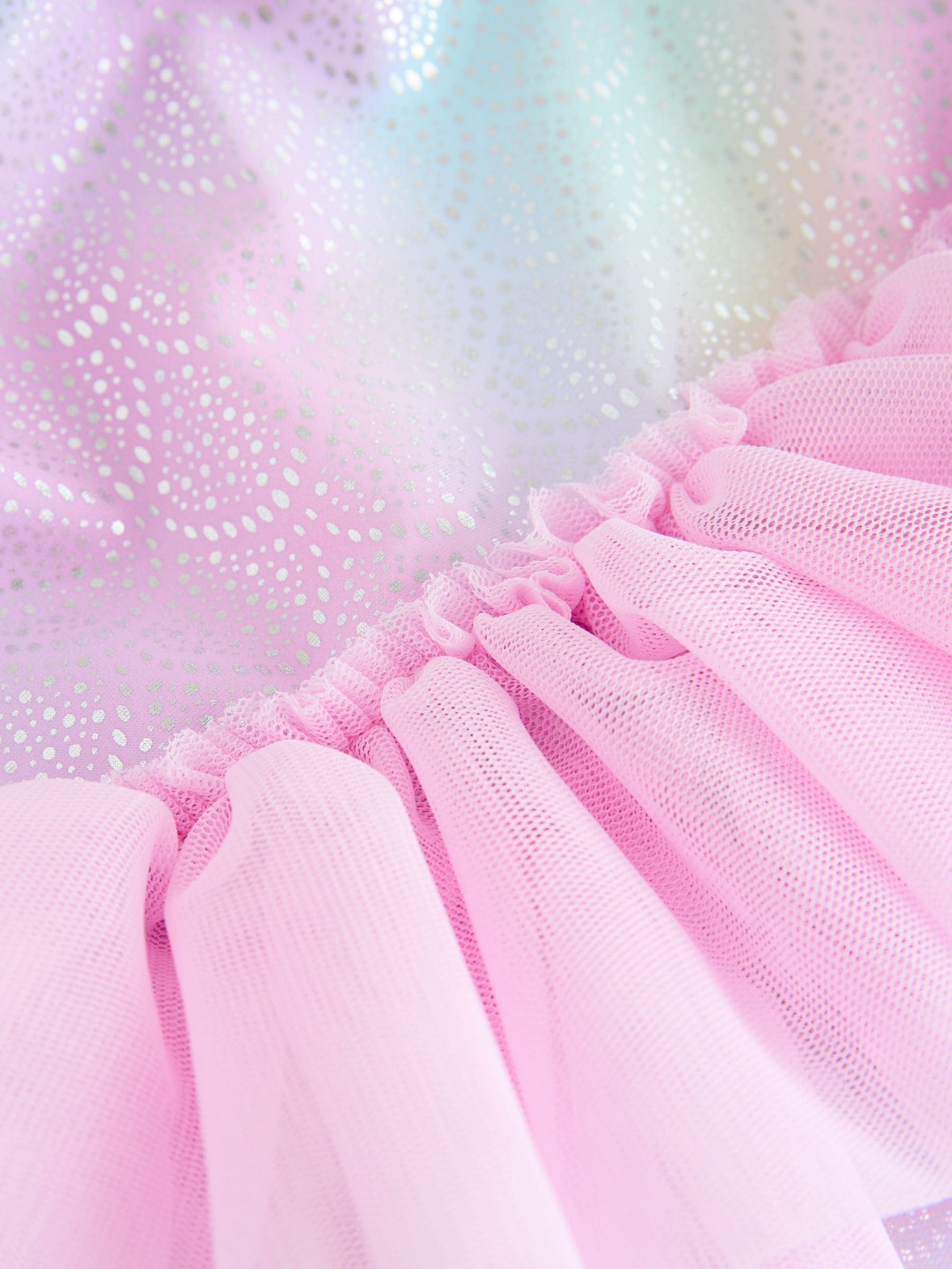 Pink Foil Mesh Tutu Swimsuit (3mths-7yrs) image 8