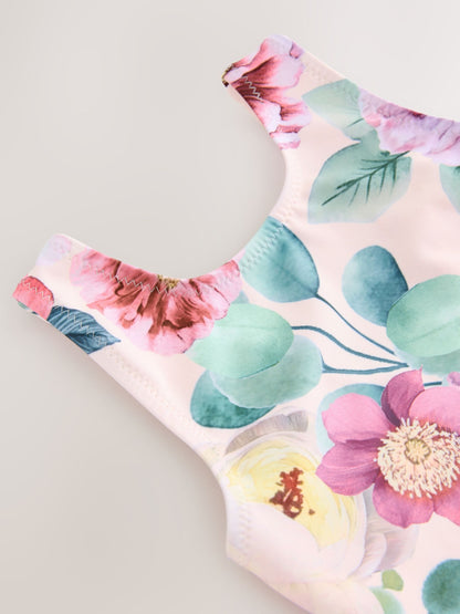 Pink Floral Swimsuit (3mths-10yrs) image 8