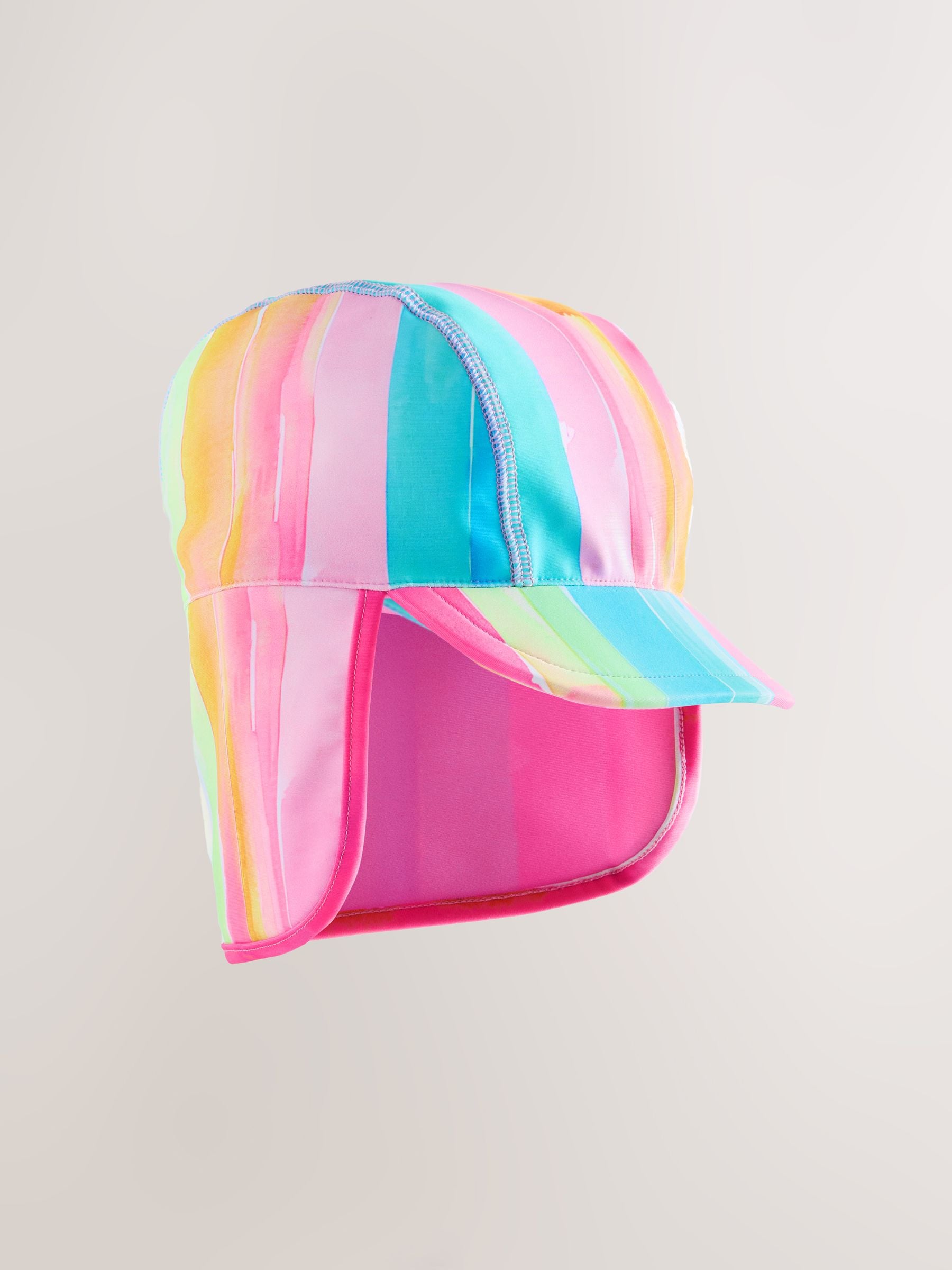 Rainbow Stripe Swim Legionnaire Hat (3mths-10yrs) image 3