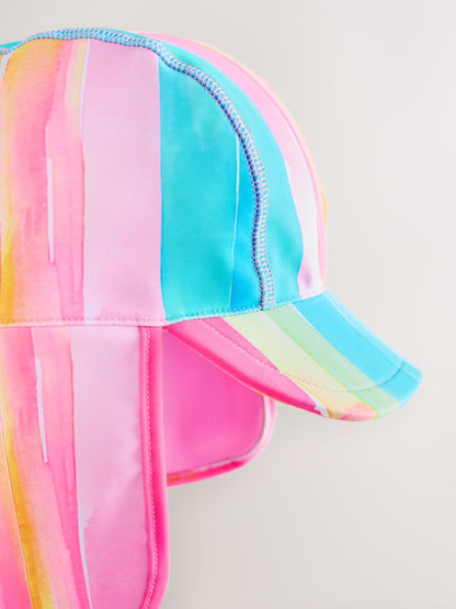 Rainbow Stripe Swim Legionnaire Hat (3mths-10yrs) image 4