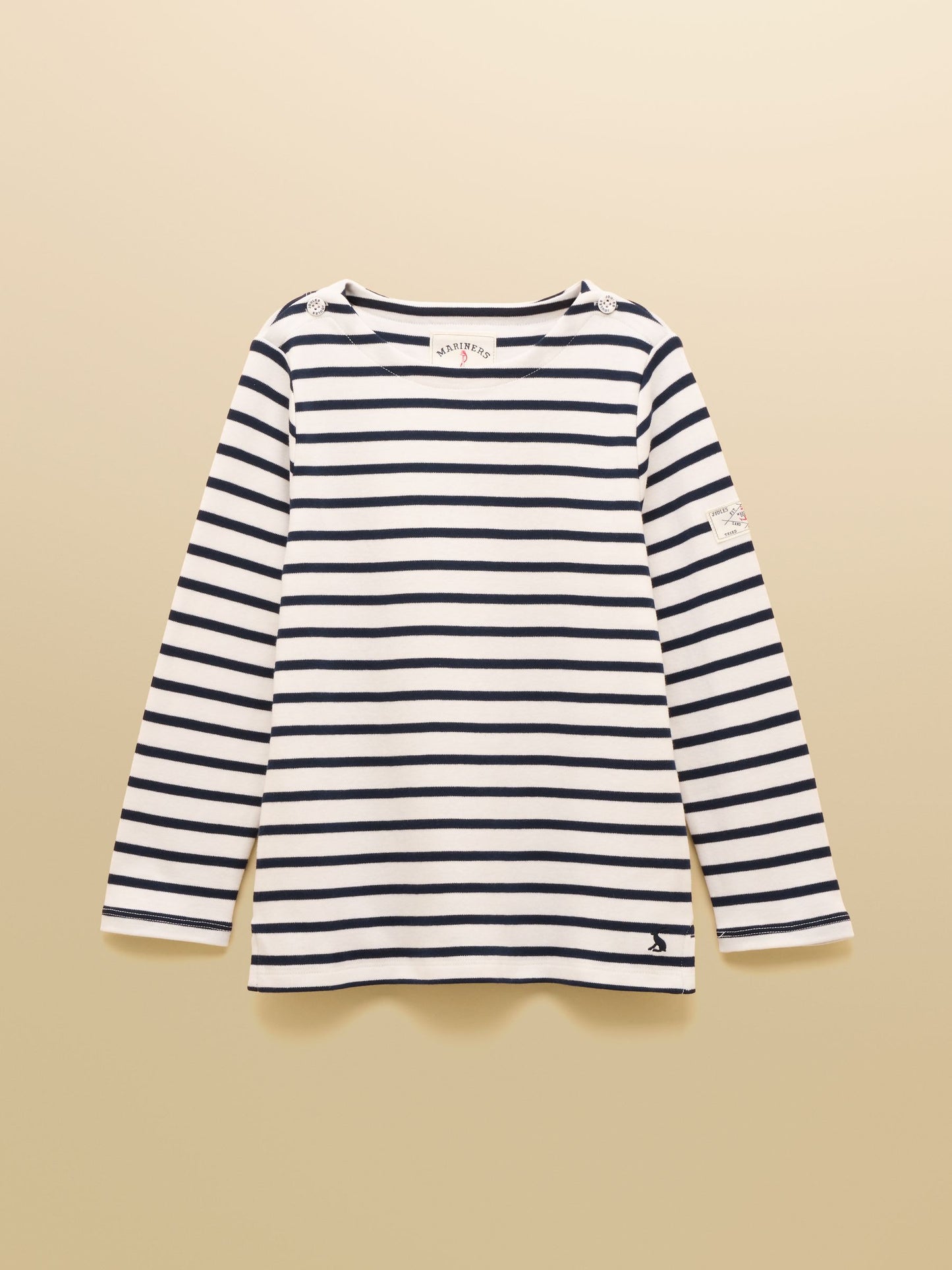 Joules Girls' Harbour Navy & Pink 2 Pack Striped Long Sleeve Top image 2
