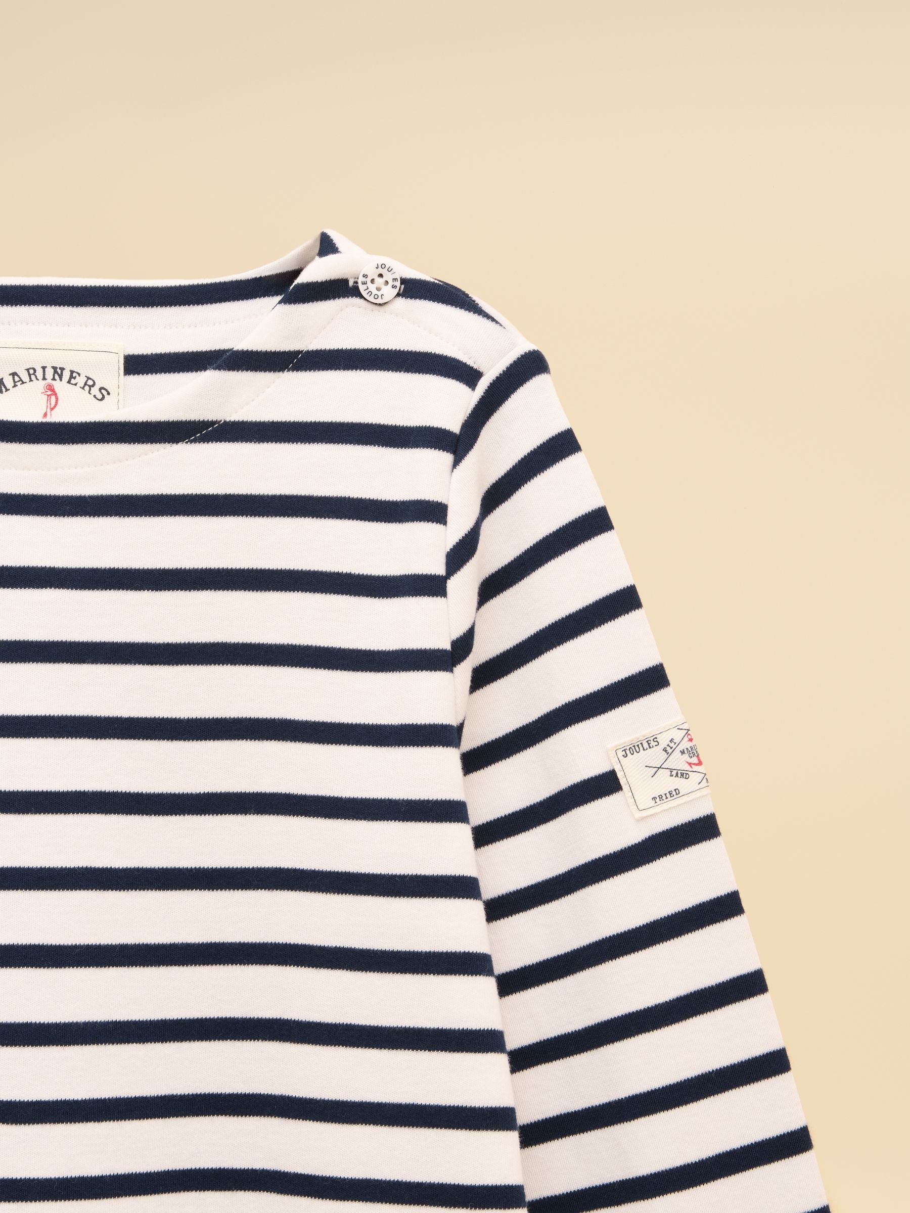Joules Girls' Harbour Navy & Pink 2 Pack Striped Long Sleeve Top image 4