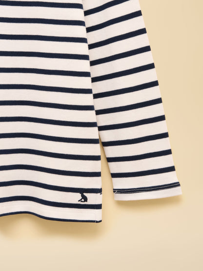 Joules Girls' Harbour Navy & Pink 2 Pack Striped Long Sleeve Top image 6