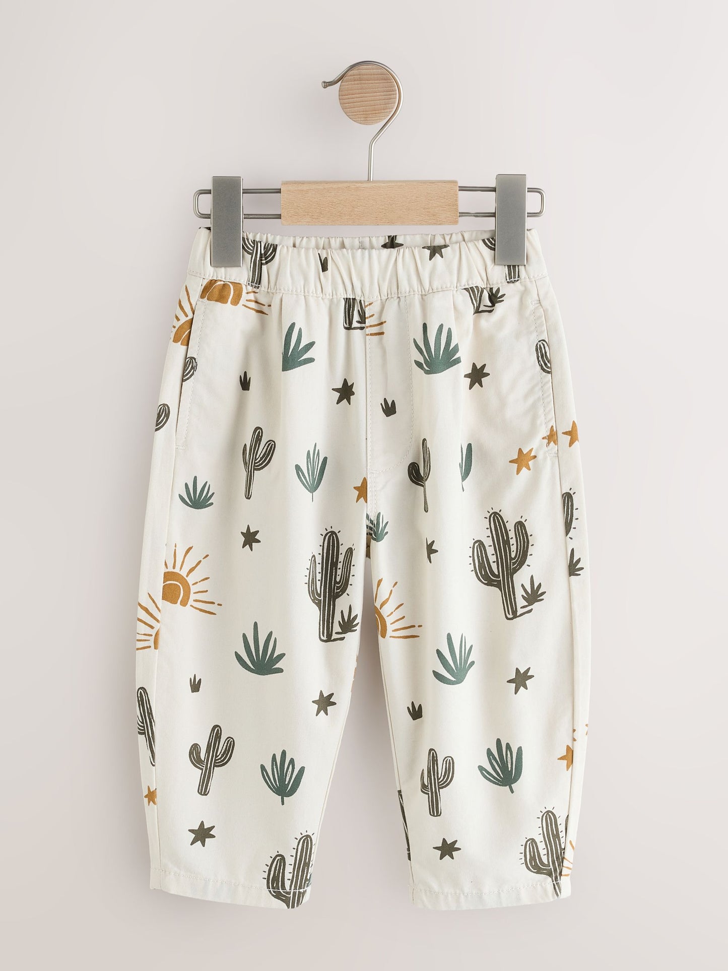 Neutral Cactus Print Barrel Pull On Trousers (3mths-7yrs) image 5