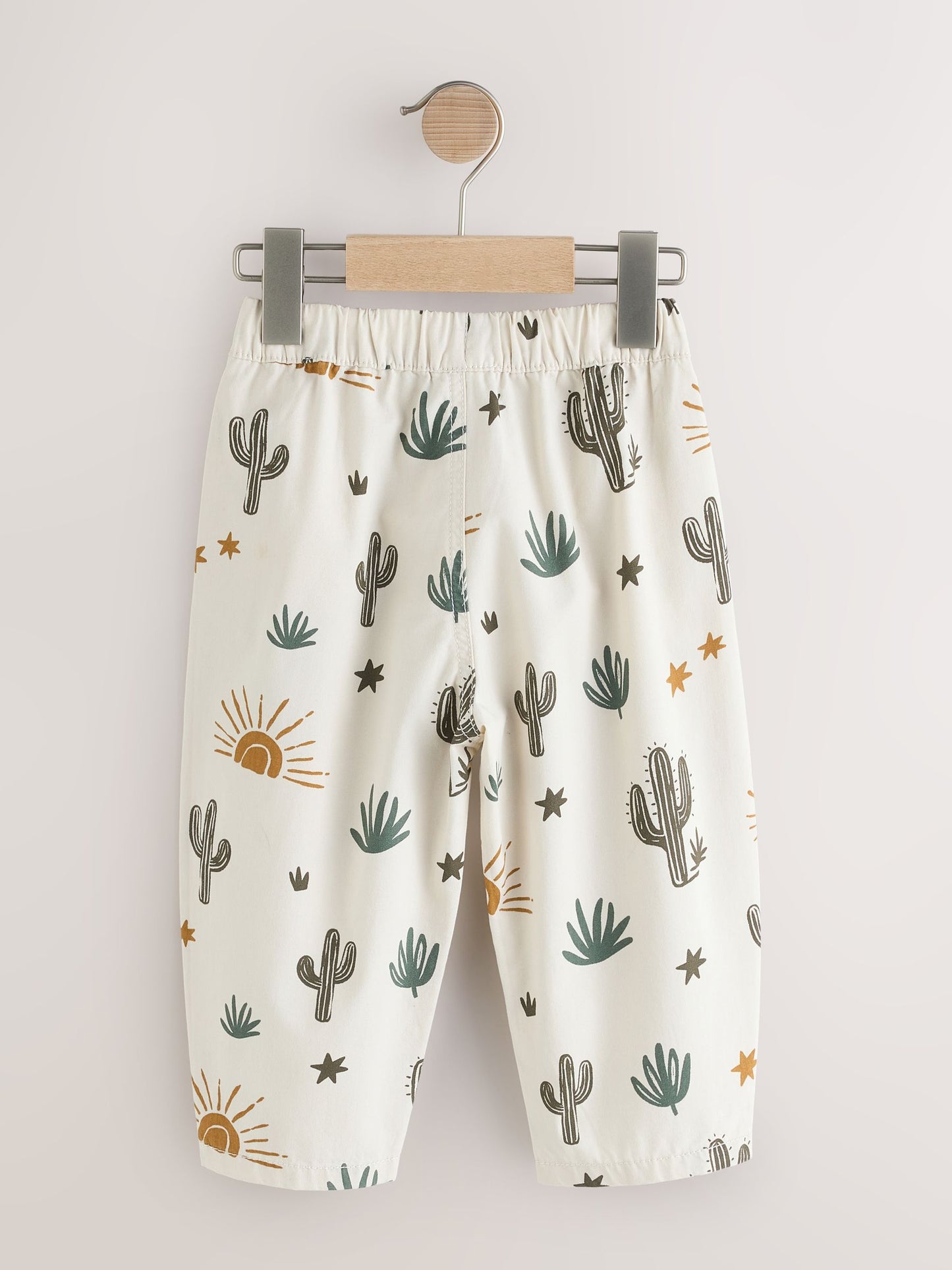 Neutral Cactus Print Barrel Pull On Trousers (3mths-7yrs) image 6