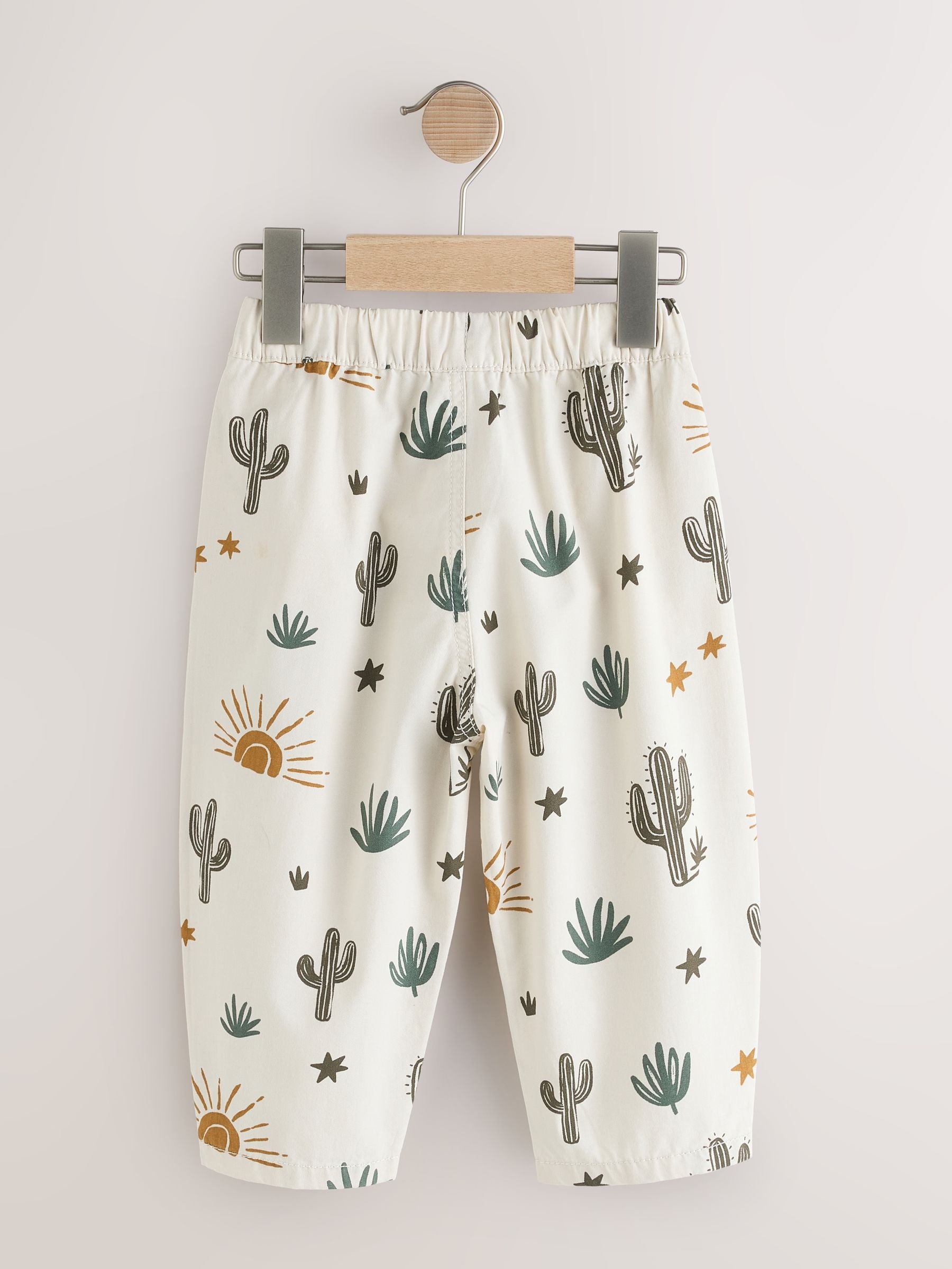 Neutral Cactus Print Barrel Pull On Trousers (3mths-7yrs) image 6