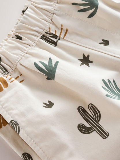 Neutral Cactus Print Barrel Pull On Trousers (3mths-7yrs) image 8