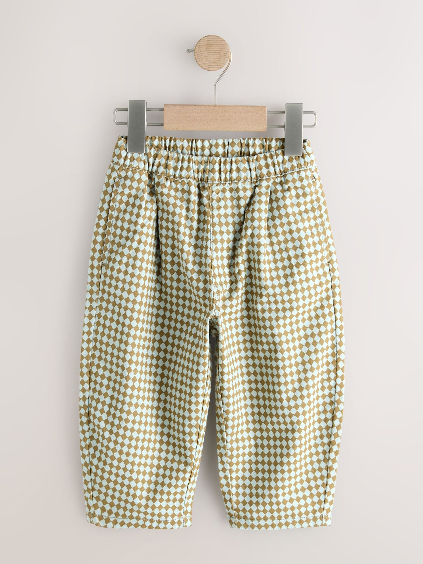 Green/Blue Mini Harlequin Barrel Pull On Trousers (3mths-7yrs) image 5