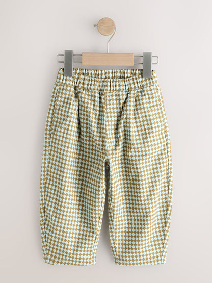 Green/Blue Mini Harlequin Barrel Pull On Trousers (3mths-7yrs) image 5