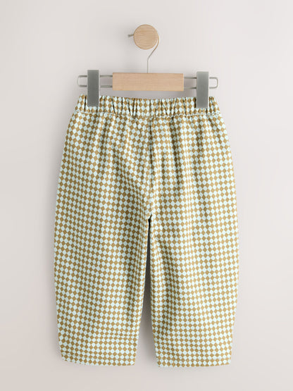 Green/Blue Mini Harlequin Barrel Pull On Trousers (3mths-7yrs) image 6